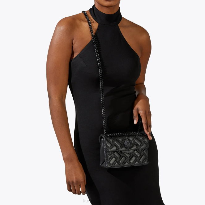 Kurt Geiger mujer londres mini kensington empapar 2LPR41 | bolsas negro